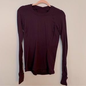 LULULEMON dark purple long sleeve athletic top
